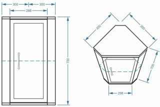 Шкаф угловой Stella Polar Концепт 30см белый SP-00000142